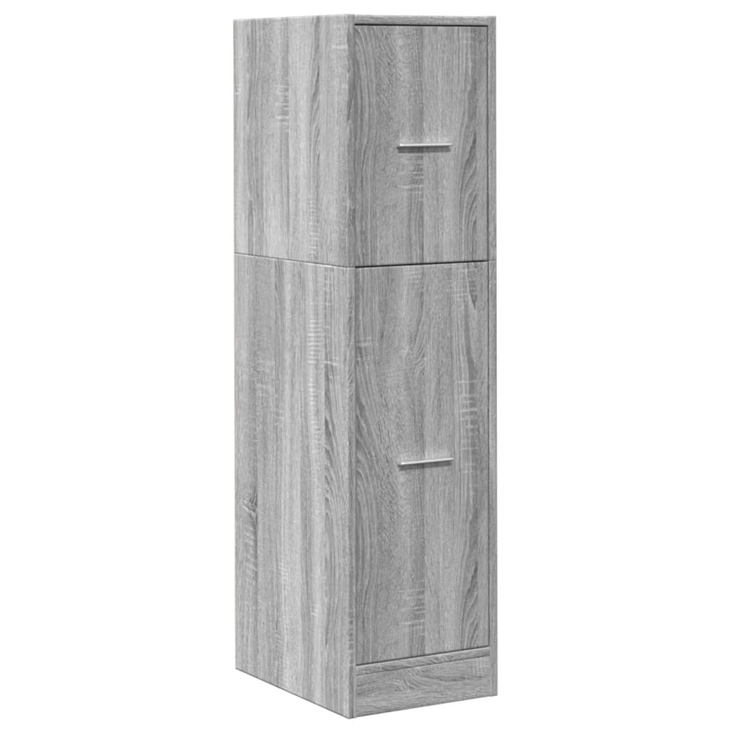 Apothekerskast 30x41x118 cm bewerkt hout grijs sonoma eiken is nu te koop bij PeponiXL, paradijselijk wonen!