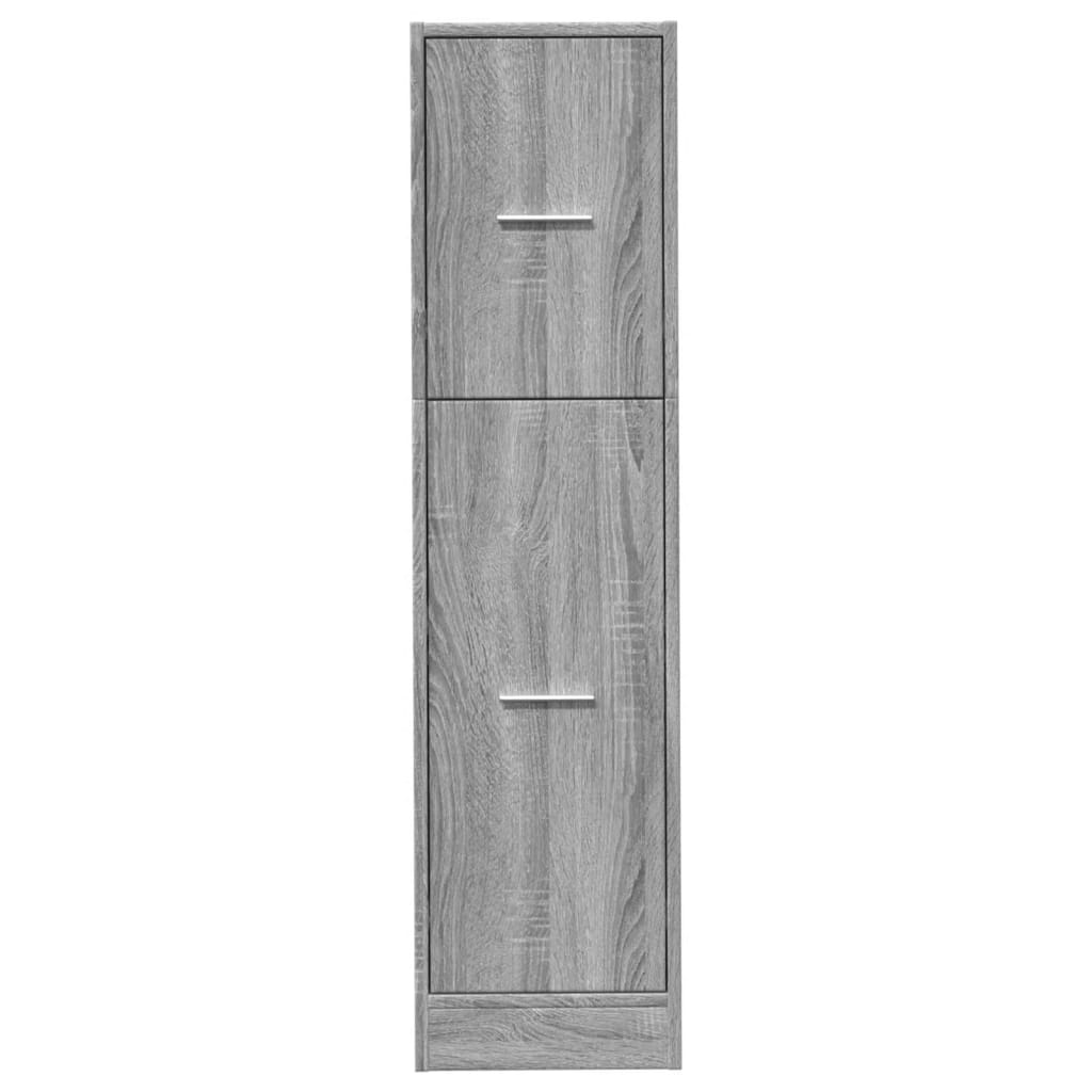Apothekerskast 30x41x118 cm bewerkt hout grijs sonoma eiken is nu te koop bij PeponiXL, paradijselijk wonen!