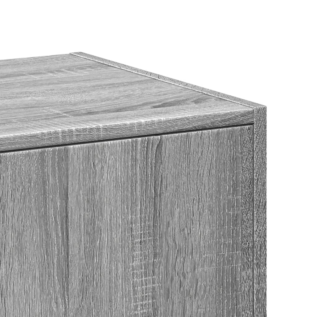 Apothekerskast 30x41x118 cm bewerkt hout grijs sonoma eiken is nu te koop bij PeponiXL, paradijselijk wonen!
