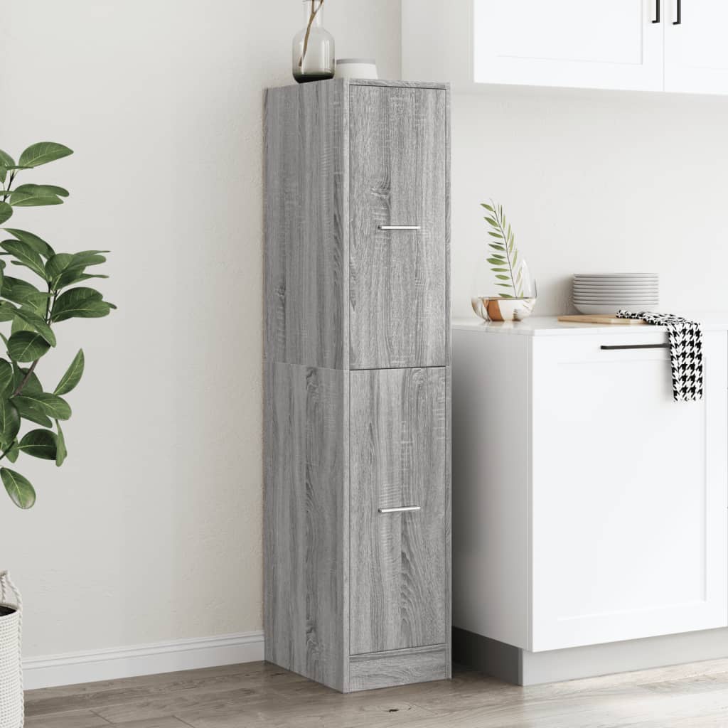 Apothekerskast 30x41x144,5 cm bewerkt hout grijs sonoma eiken is nu te koop bij PeponiXL, paradijselijk wonen!