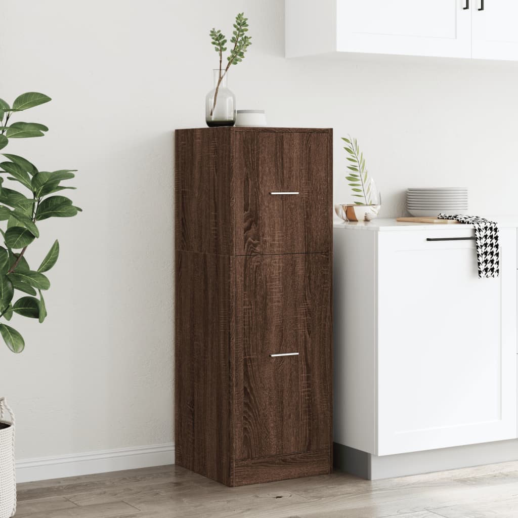 Apothekerskast 40x41x118 cm bewerkt hout bruin eikenkleurig is nu te koop bij PeponiXL, paradijselijk wonen!