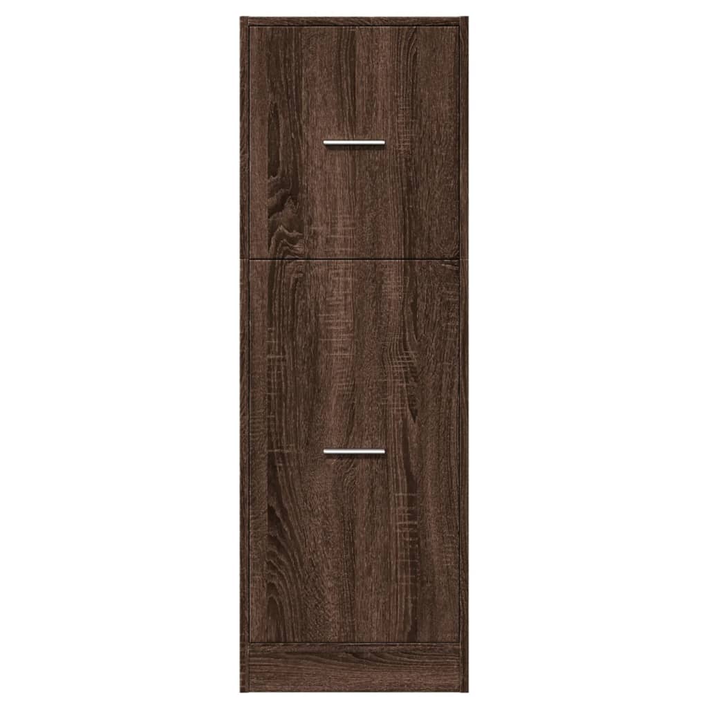 Apothekerskast 40x41x118 cm bewerkt hout bruin eikenkleurig is nu te koop bij PeponiXL, paradijselijk wonen!