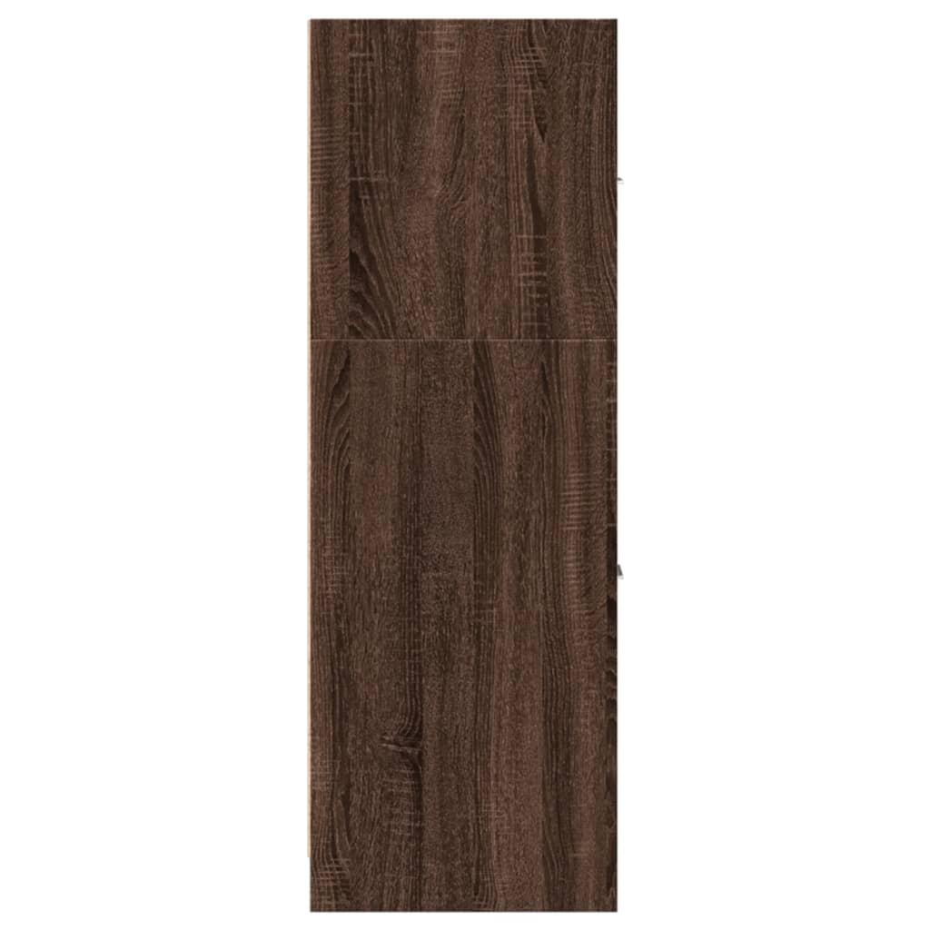 Apothekerskast 40x41x118 cm bewerkt hout bruin eikenkleurig is nu te koop bij PeponiXL, paradijselijk wonen!