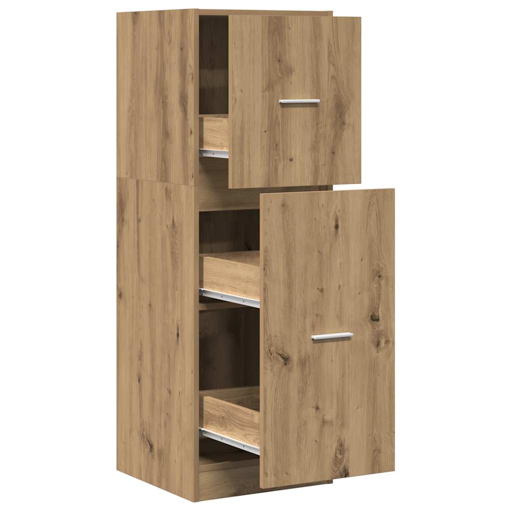 Apothekerskast 40x41x118 cm bewerkt hout artisanaal eikenkleur is nu te koop bij PeponiXL, paradijselijk wonen!