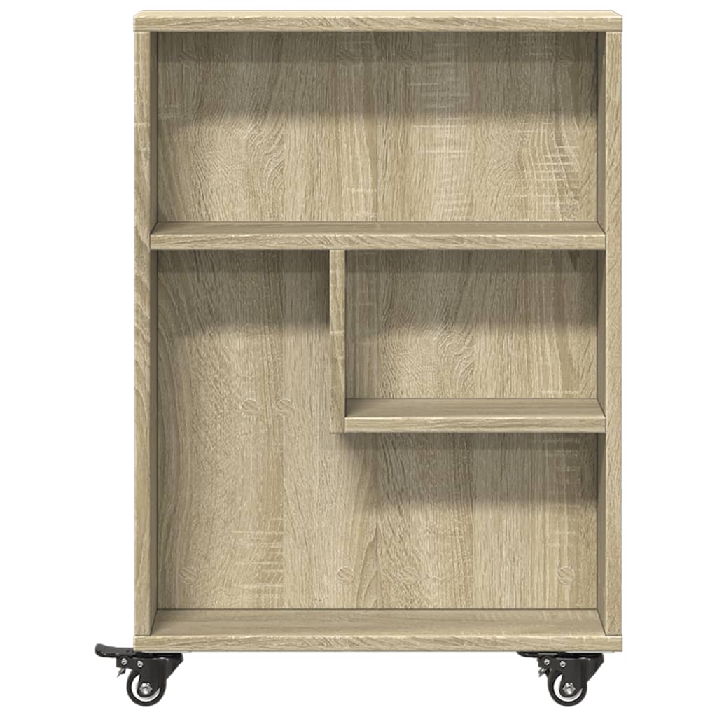 Smalle Opbergtrolley Sonoma Eiken 48x13x68 cm Bewerkt Hout is nu te koop bij PeponiXL, paradijselijk wonen!