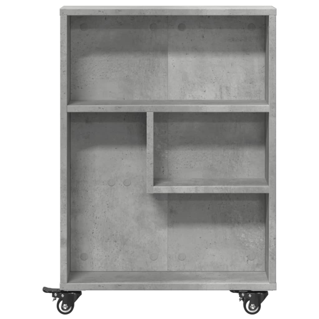Opbergtrolley smal 48x13x68 cm bewerkt hout betongrijs is nu te koop bij PeponiXL, paradijselijk wonen!