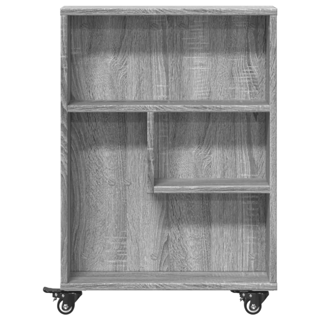 Opbergtrolley smal 48x13x68 cm bewerkt hout grijs sonoma eiken is nu te koop bij PeponiXL, paradijselijk wonen!