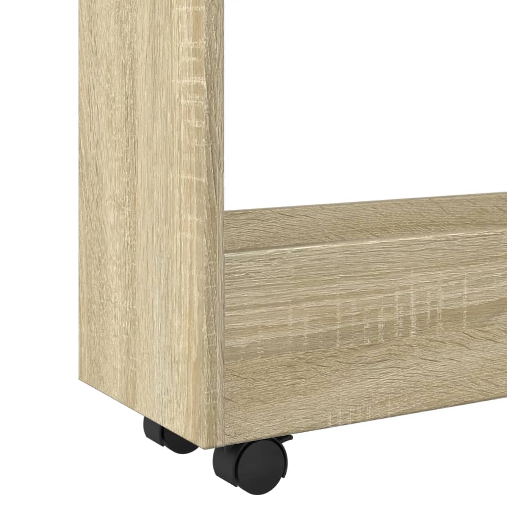 Opbergtrolley smal 3-laags bewerkt hout sonoma eikenkleurig is nu te koop bij PeponiXL, paradijselijk wonen!