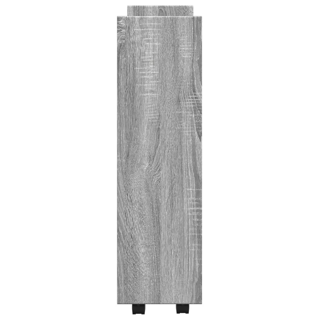 Opbergtrolley smal 3-laags bewerkt hout grijs sonoma eiken is nu te koop bij PeponiXL, paradijselijk wonen!