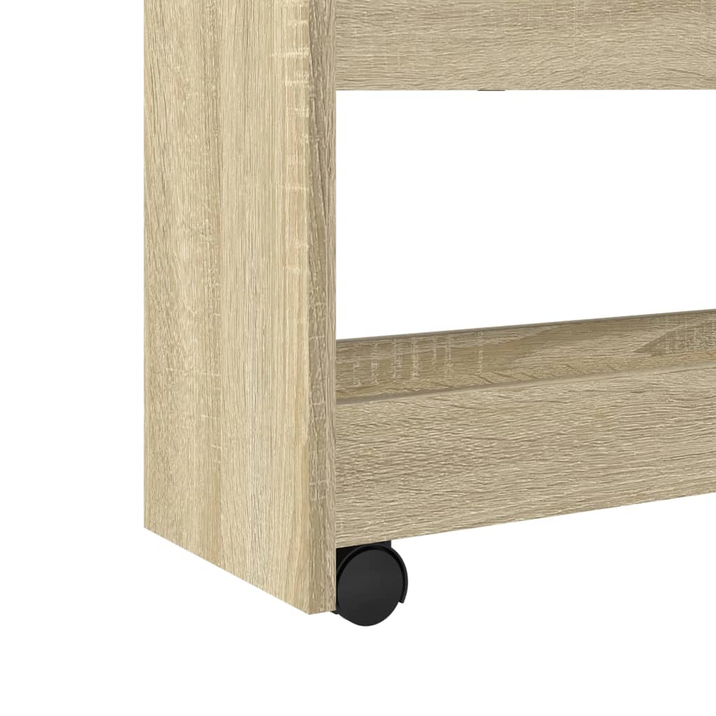 Opbergtrolley smal 4-laags bewerkt hout sonoma eikenkleurig is nu te koop bij PeponiXL, paradijselijk wonen!