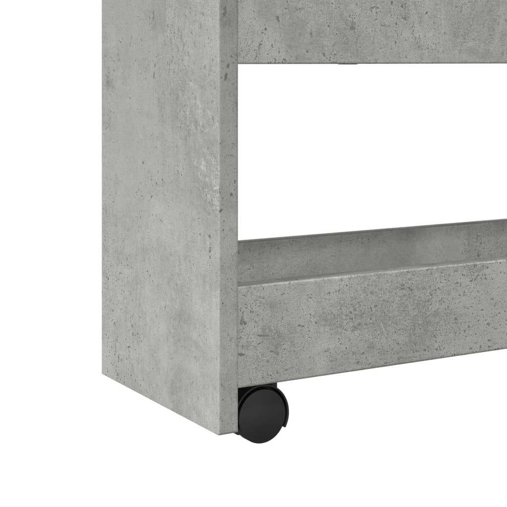 Opbergtrolley smal 4-laags bewerkt hout betongrijs is nu te koop bij PeponiXL, paradijselijk wonen!