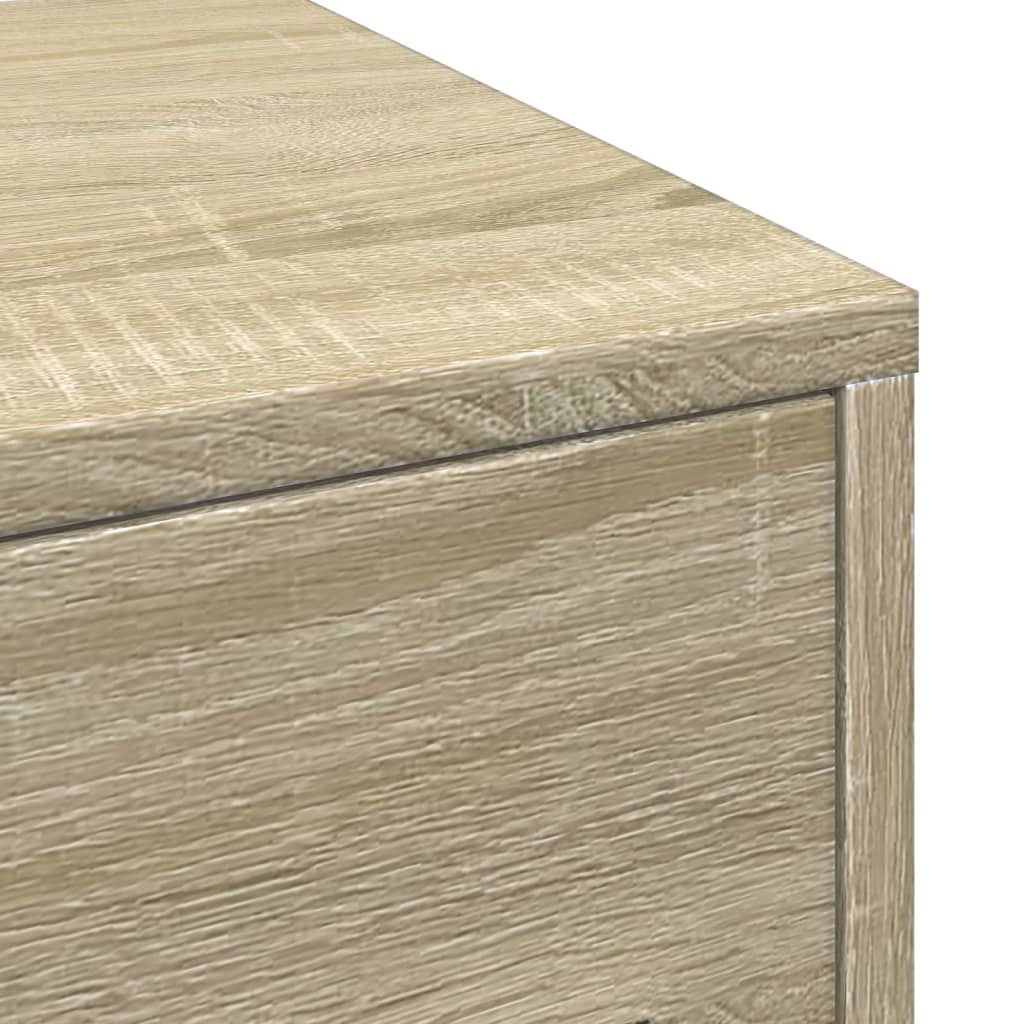Badkamerkast smal met wielen bewerkt hout sonoma eikenkleurig is nu te koop bij PeponiXL, paradijselijk wonen!