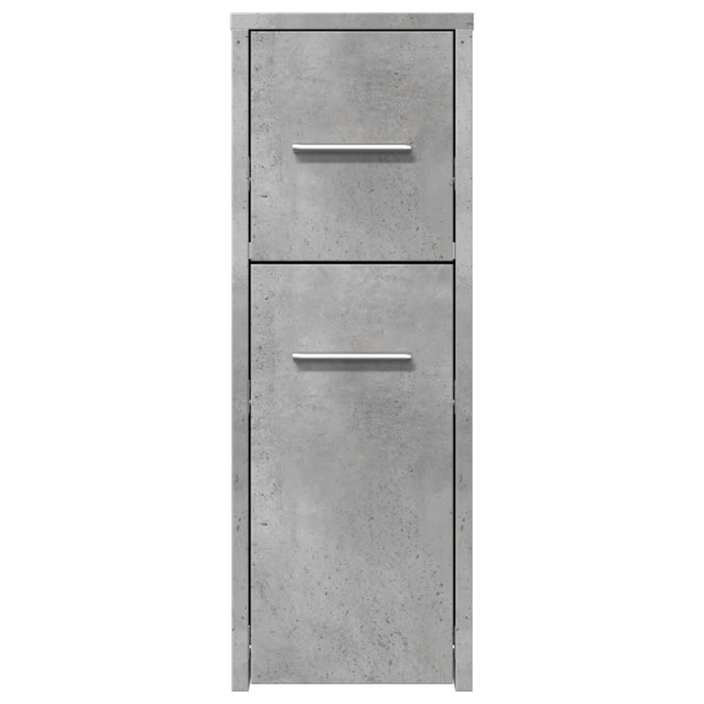 Badkamerkast smal met wielen bewerkt hout betongrijs is nu te koop bij PeponiXL, paradijselijk wonen!