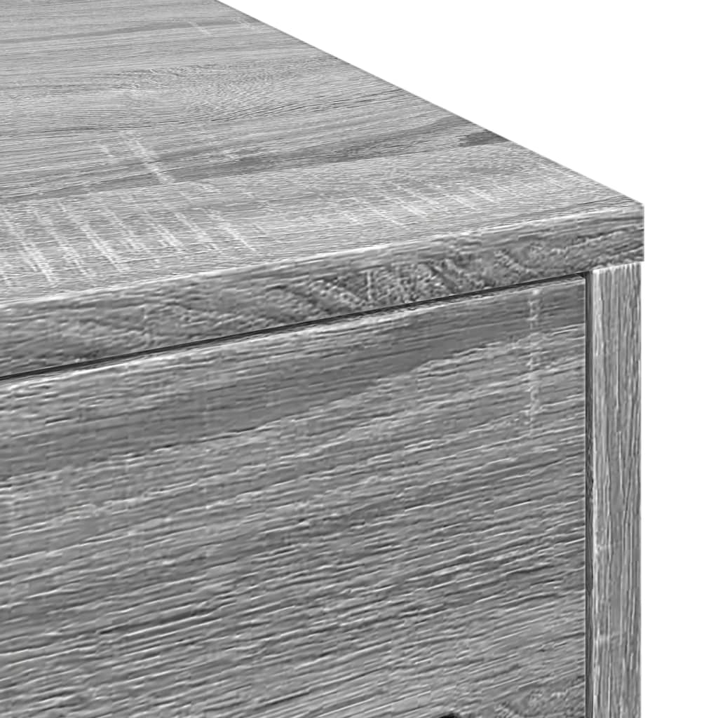 Badkamerkast smal met wielen bewerkt hout grijs sonoma eiken is nu te koop bij PeponiXL, paradijselijk wonen!