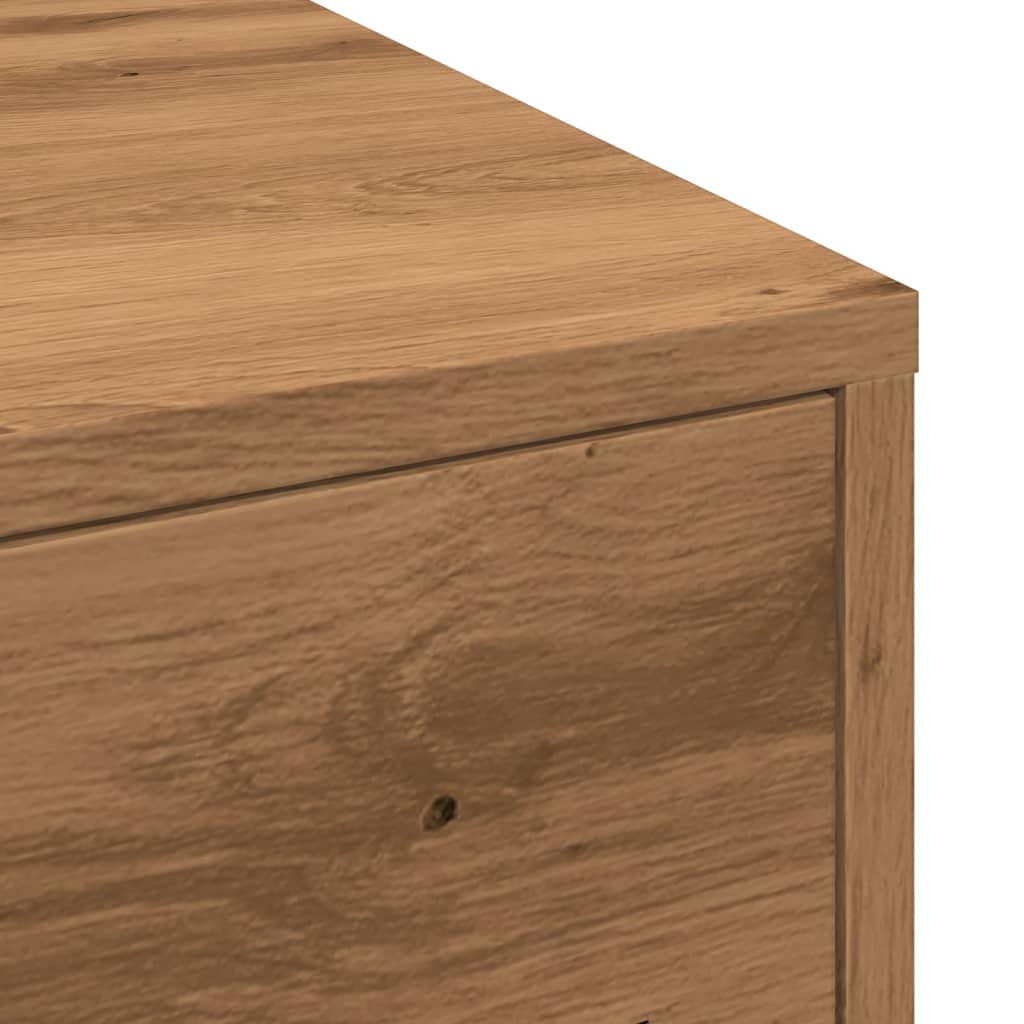 Badkamerkast smal met wielen bewerkt hout artisanaal eikenkleur is nu te koop bij PeponiXL, paradijselijk wonen!