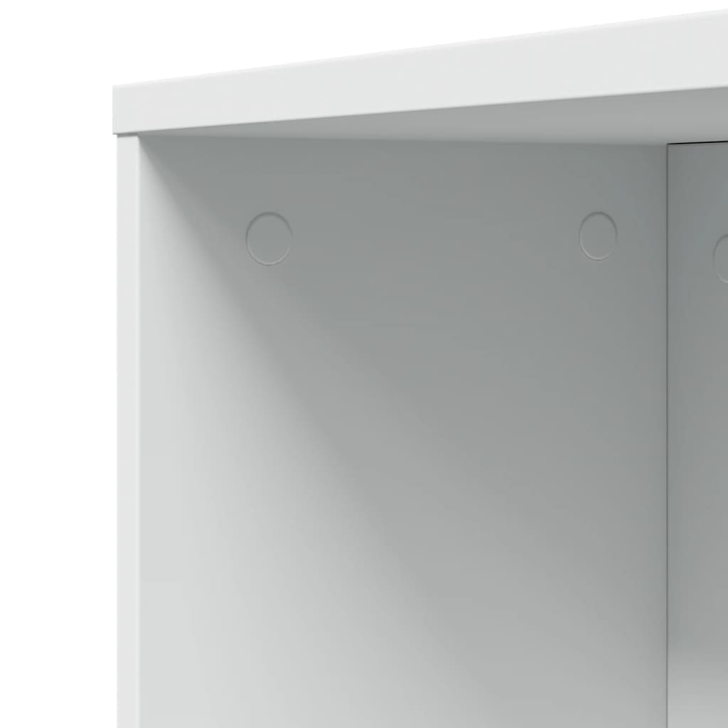 Badkamerkast smal met wielen bewerkt hout wit is nu te koop bij PeponiXL, paradijselijk wonen!