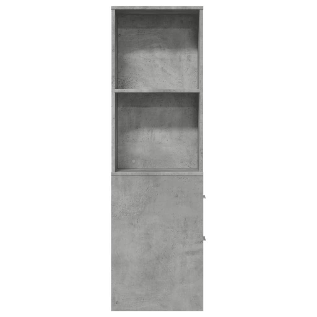 Badkamerkast smal met wielen bewerkt hout betongrijs is nu te koop bij PeponiXL, paradijselijk wonen!