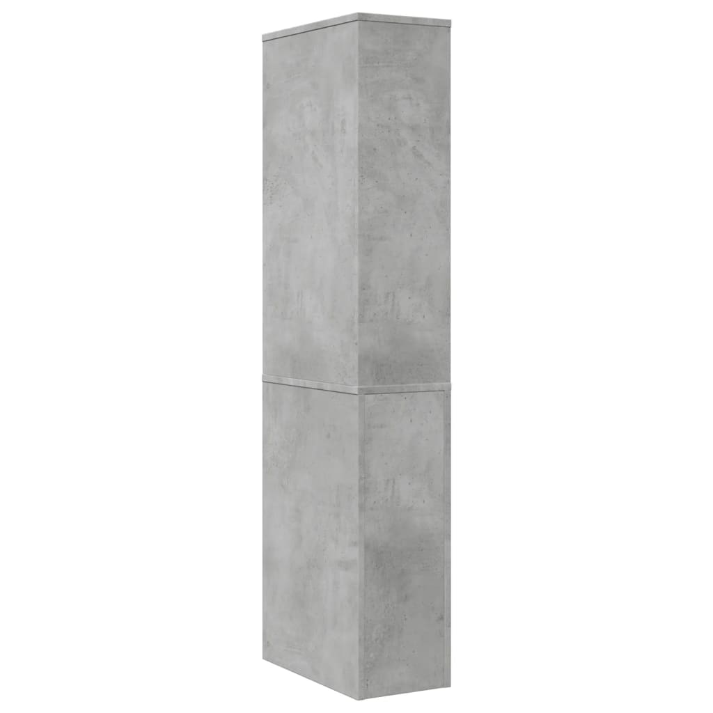 Badkamerkast smal met wielen bewerkt hout betongrijs is nu te koop bij PeponiXL, paradijselijk wonen!
