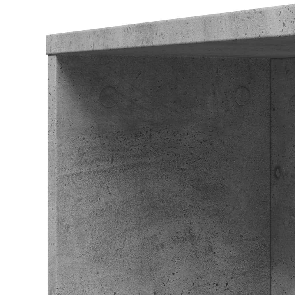 Badkamerkast smal met wielen bewerkt hout betongrijs is nu te koop bij PeponiXL, paradijselijk wonen!