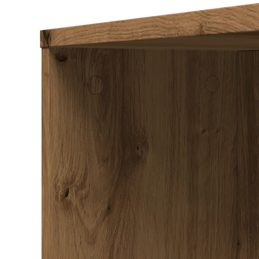 Badkamerkast smal met wielen bewerkt hout artisanaal eikenkleur is nu te koop bij PeponiXL, paradijselijk wonen!