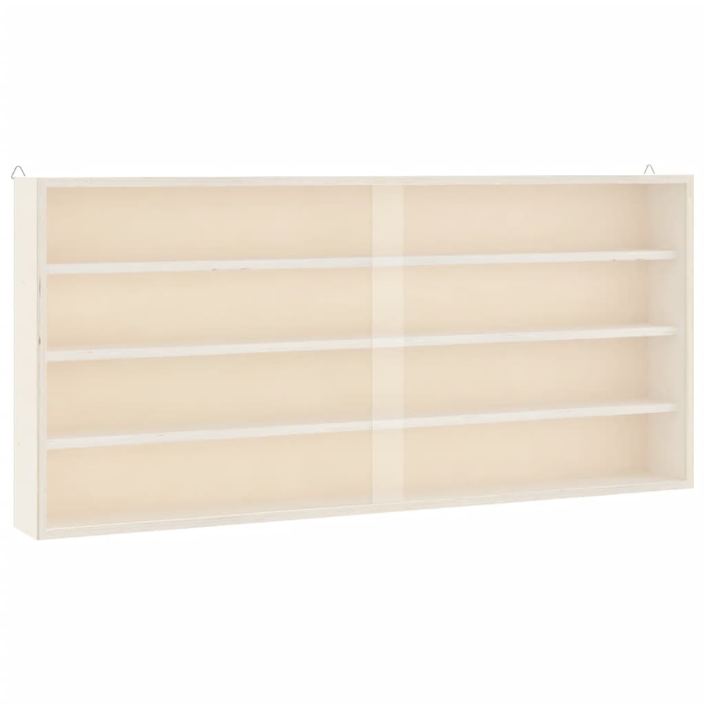 Houten vitrinekast met deuren 80x8,5x37cm is nu te koop bij PeponiXL, paradijselijk wonen!