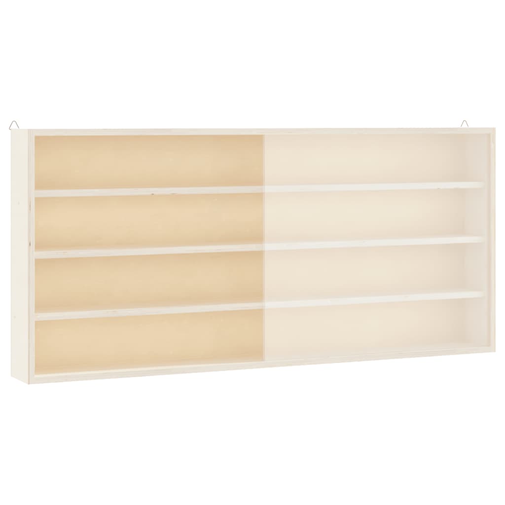 Houten vitrinekast met deuren 80x8,5x37cm is nu te koop bij PeponiXL, paradijselijk wonen!