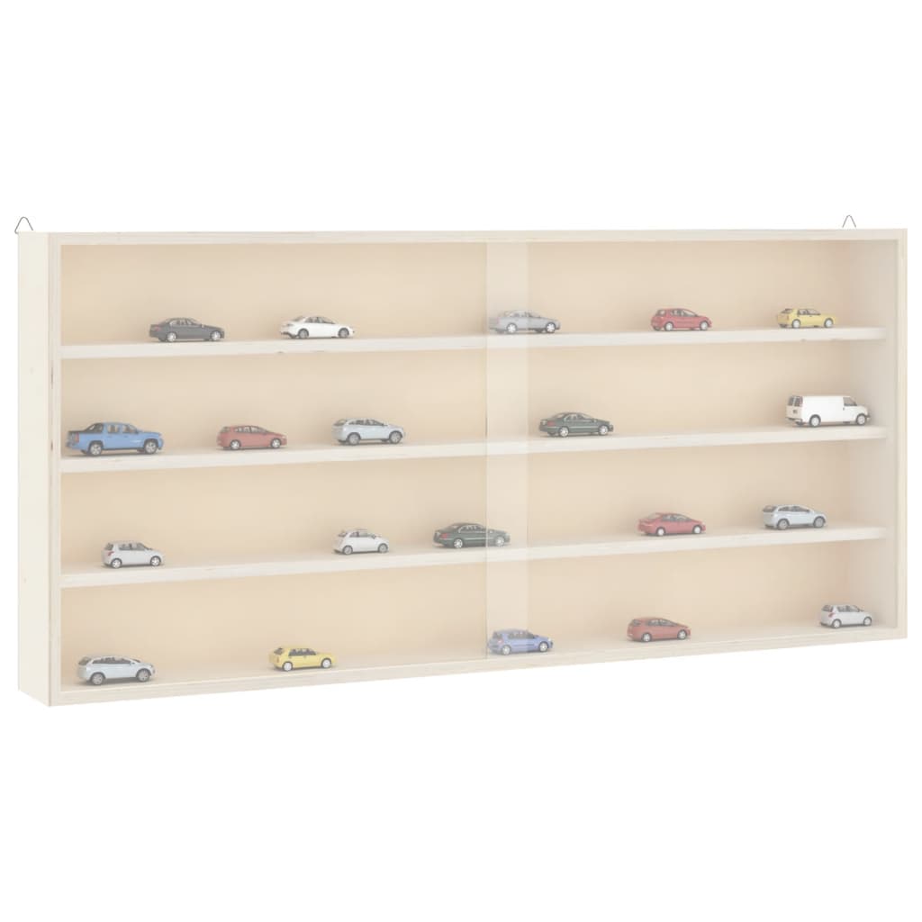 Houten vitrinekast met deuren 80x8,5x37cm is nu te koop bij PeponiXL, paradijselijk wonen!