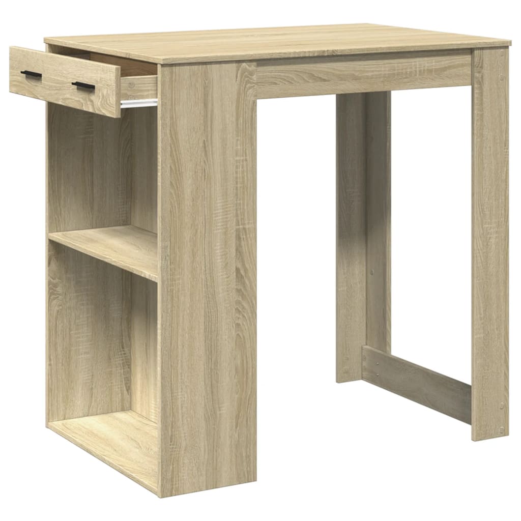 Bartafel 102x70x103,5 cm bewerkt hout sonoma eikenkleurig is nu te koop bij PeponiXL, paradijselijk wonen!