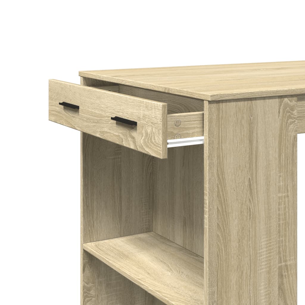 Bartafel 102x70x103,5 cm bewerkt hout sonoma eikenkleurig is nu te koop bij PeponiXL, paradijselijk wonen!