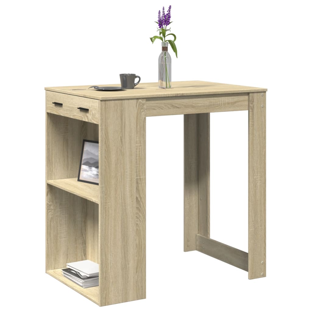 Bartafel 102x70x103,5 cm bewerkt hout sonoma eikenkleurig is nu te koop bij PeponiXL, paradijselijk wonen!