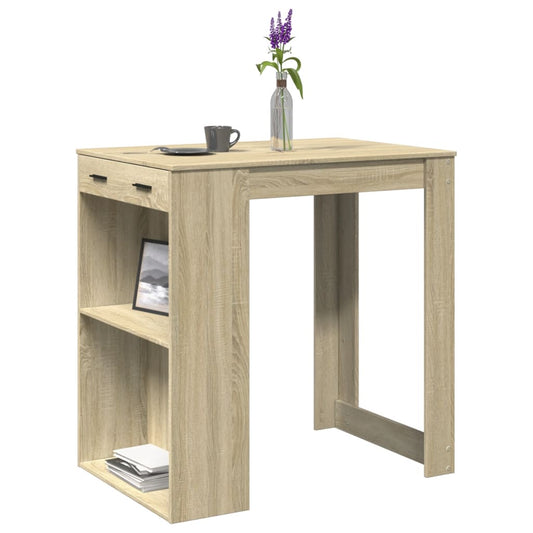 Bartafel 102x70x103,5 cm bewerkt hout sonoma eikenkleurig is nu te koop bij PeponiXL, paradijselijk wonen!