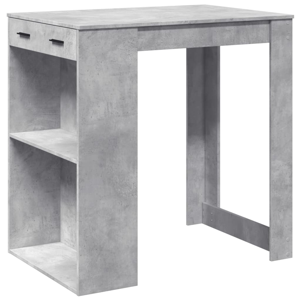 Bartafel 102x70x103,5 cm bewerkt hout betongrijs is nu te koop bij PeponiXL, paradijselijk wonen!