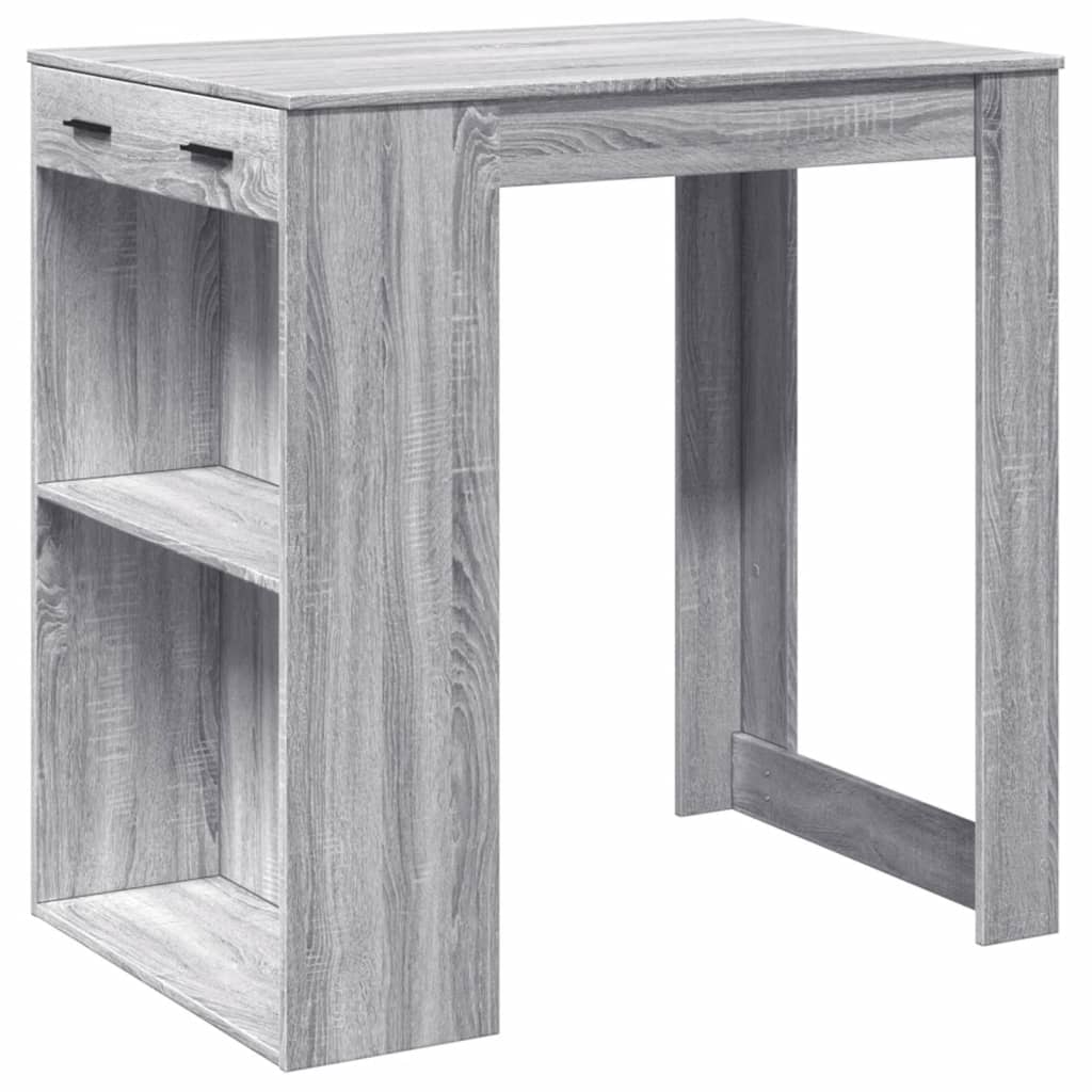 Bartafel 102x70x103,5 cm bewerkt hout grijs sonoma eikenkleur is nu te koop bij PeponiXL, paradijselijk wonen!