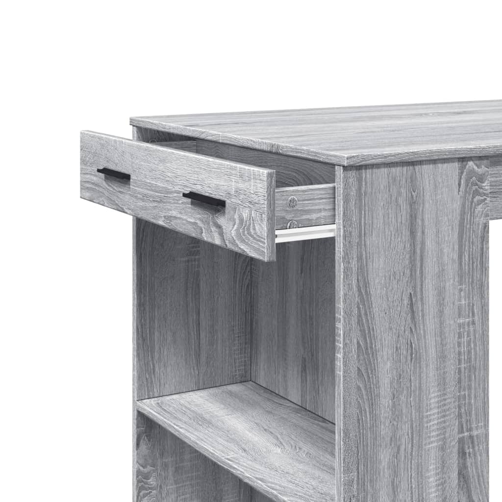 Bartafel 102x70x103,5 cm bewerkt hout grijs sonoma eikenkleur is nu te koop bij PeponiXL, paradijselijk wonen!