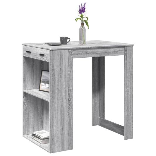 Bartafel 102x70x103,5 cm bewerkt hout grijs sonoma eikenkleur is nu te koop bij PeponiXL, paradijselijk wonen!