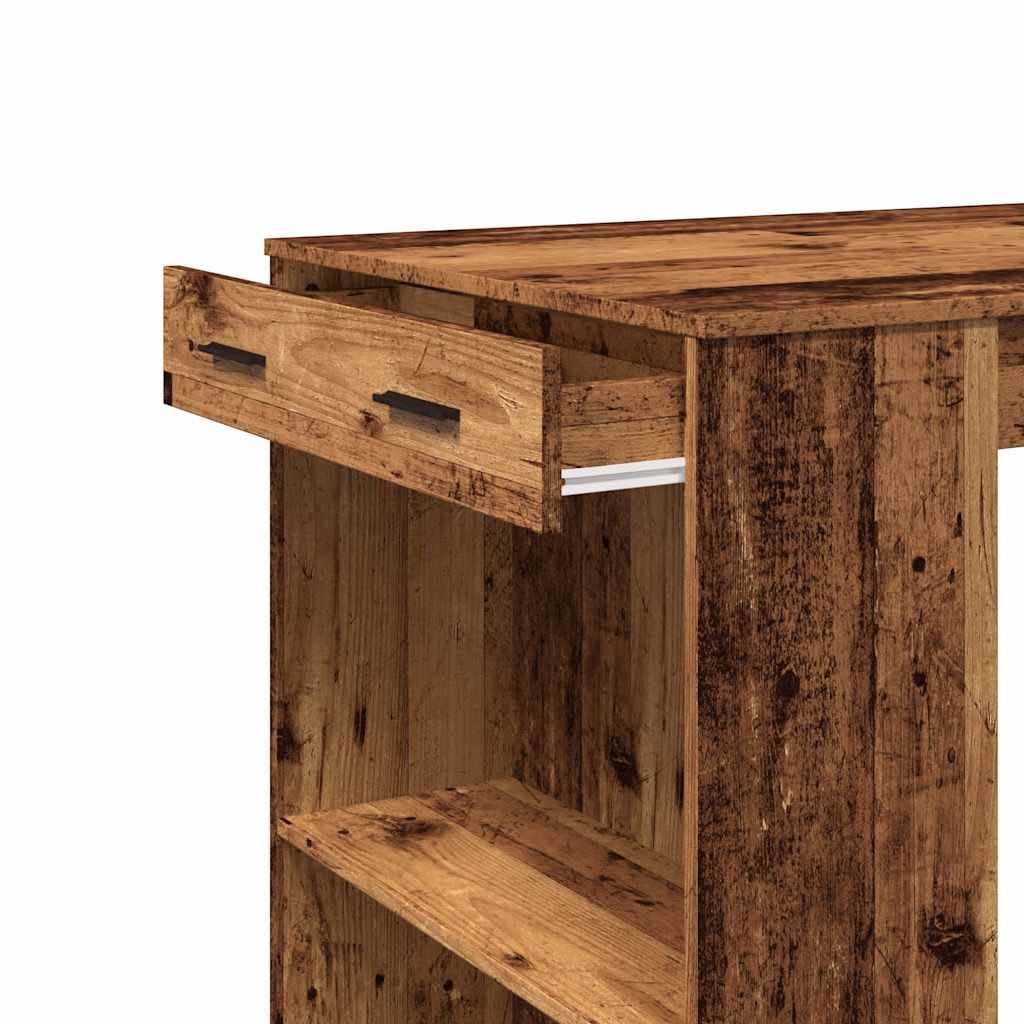 Bartafel 102x70x103,5 cm bewerkt hout oud houtkleurig is nu te koop bij PeponiXL, paradijselijk wonen!