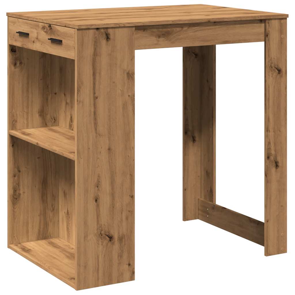 Bartafel 102x70x103,5 cm bewerkt hout artisanaal eikenkleurig is nu te koop bij PeponiXL, paradijselijk wonen!