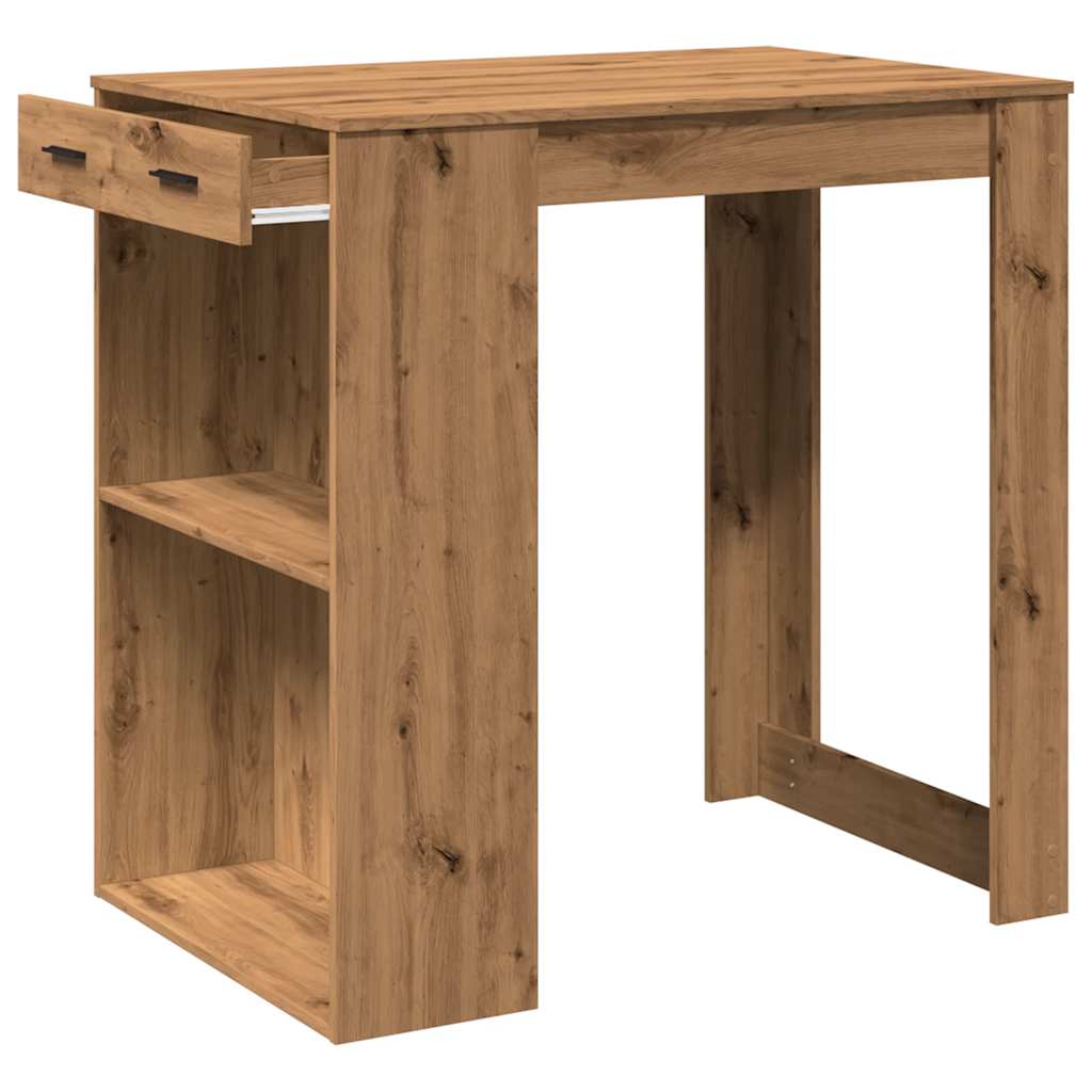 Bartafel 102x70x103,5 cm bewerkt hout artisanaal eikenkleurig is nu te koop bij PeponiXL, paradijselijk wonen!
