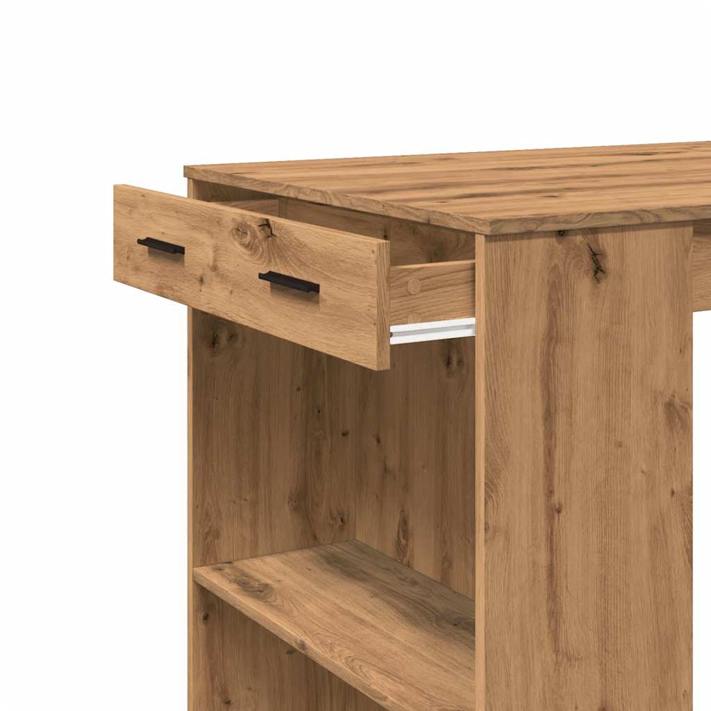 Bartafel 102x70x103,5 cm bewerkt hout artisanaal eikenkleurig is nu te koop bij PeponiXL, paradijselijk wonen!