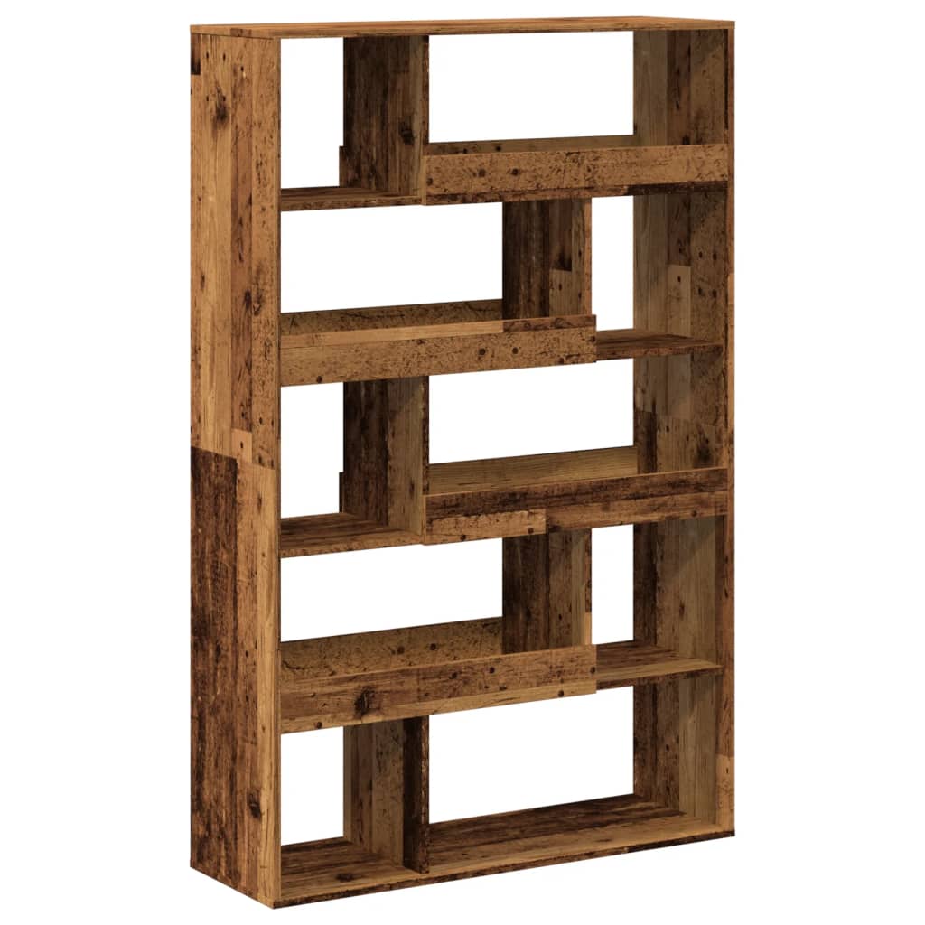Boekenkast 100x33x156,5 cm bewerkt hout oud houtkleurig