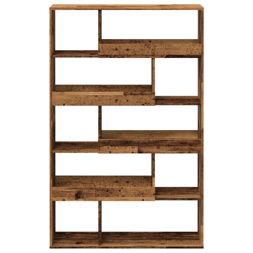 Boekenkast 100x33x156,5 cm bewerkt hout oud houtkleurig