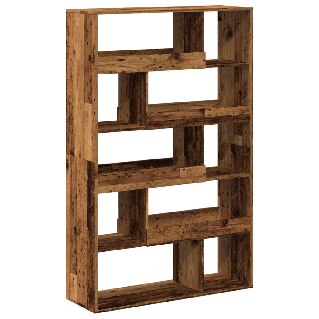 Boekenkast 100x33x156,5 cm bewerkt hout oud houtkleurig