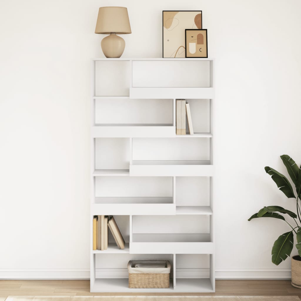 Boekenkast 100x33x187,5 cm bewerkt hout wit is nu te koop bij PeponiXL, paradijselijk wonen!