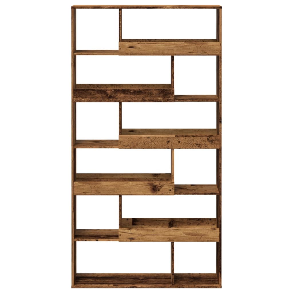 Boekenkast 100x33x187,5 cm bewerkt hout oud houtkleurig is nu te koop bij PeponiXL, paradijselijk wonen!