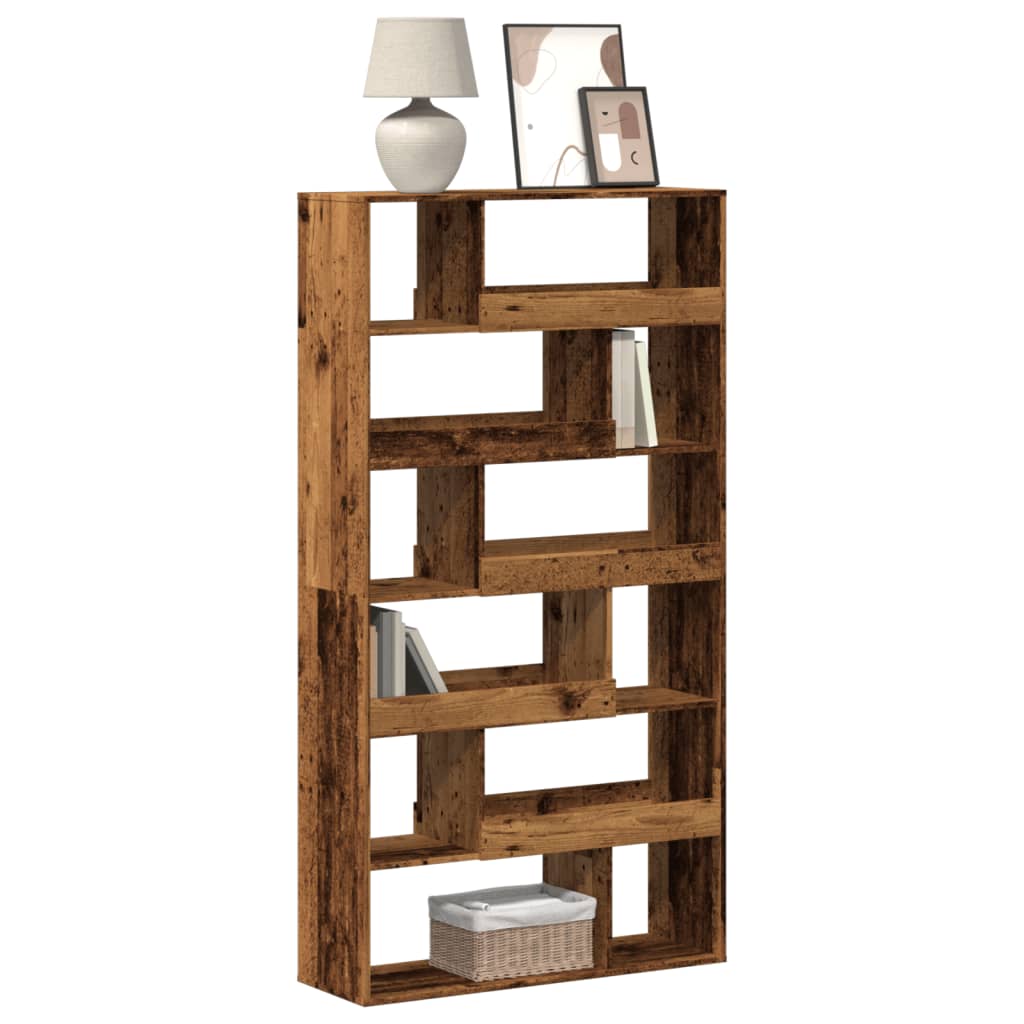 Boekenkast 100x33x187,5 cm bewerkt hout oud houtkleurig is nu te koop bij PeponiXL, paradijselijk wonen!