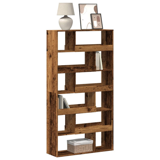 Boekenkast 100x33x187,5 cm bewerkt hout oud houtkleurig is nu te koop bij PeponiXL, paradijselijk wonen!