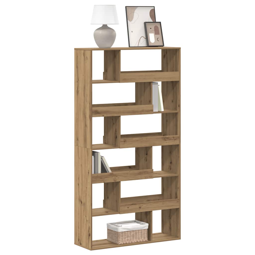 Boekenkast 100x33x187,5 cm bewerkt hout artisanaal eikenkleurig is nu te koop bij PeponiXL, paradijselijk wonen!