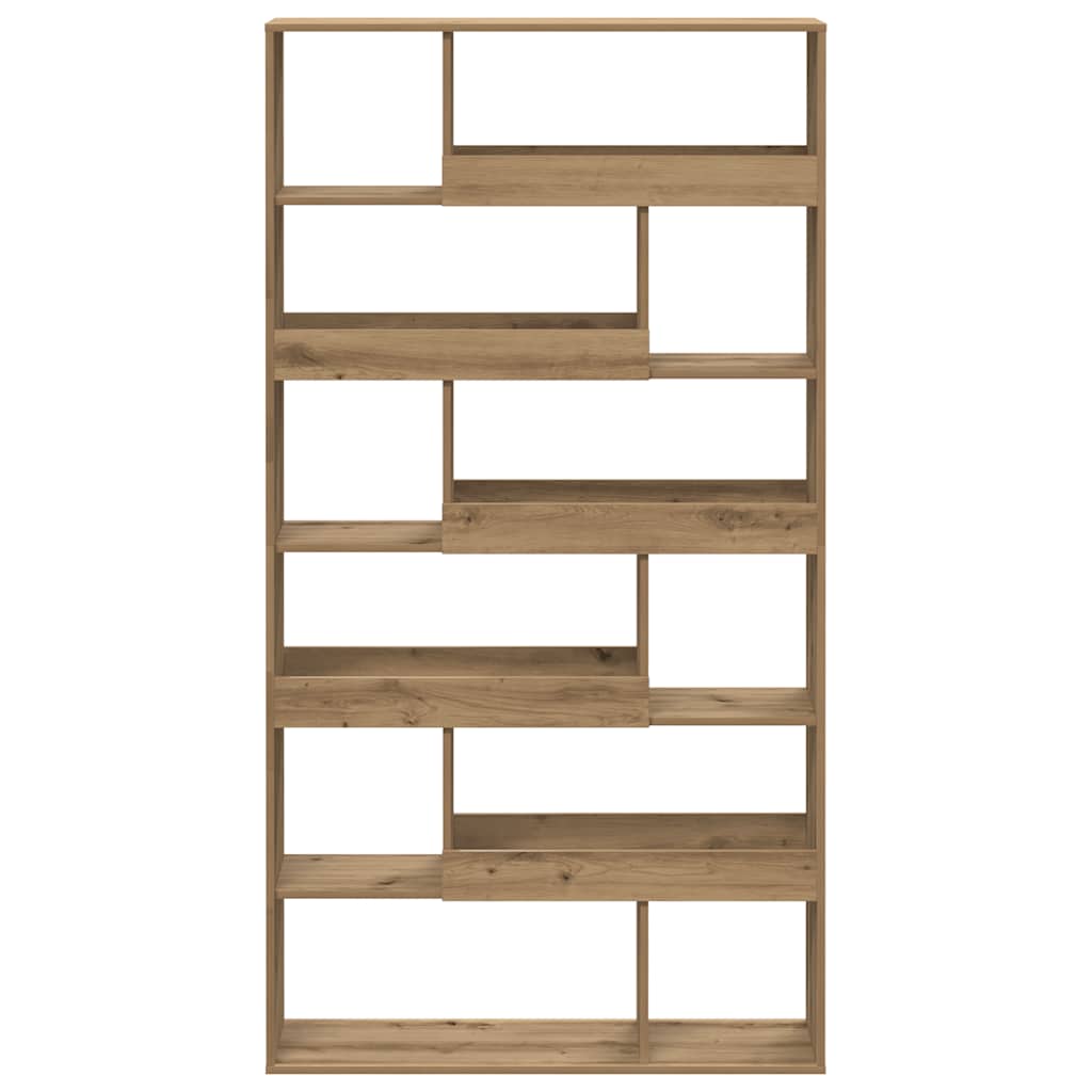 Boekenkast 100x33x187,5 cm bewerkt hout artisanaal eikenkleurig is nu te koop bij PeponiXL, paradijselijk wonen!