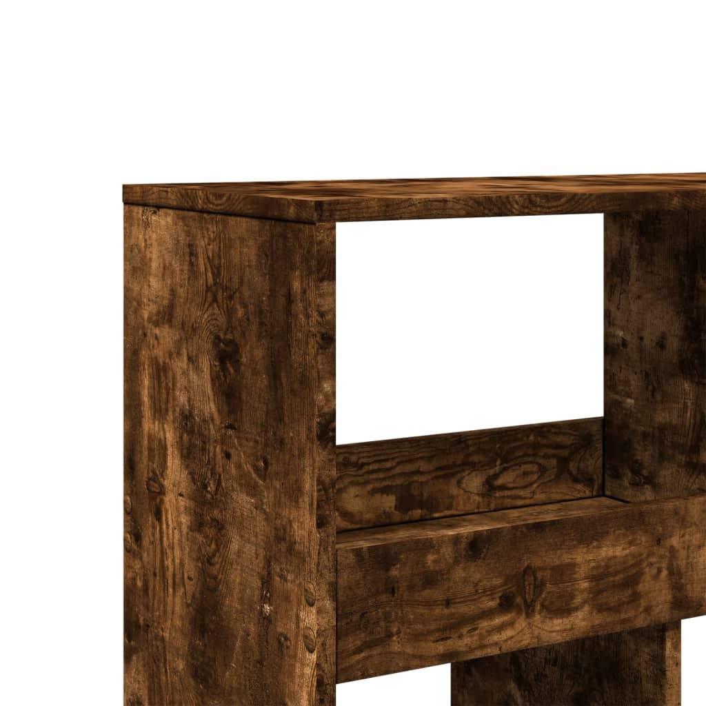 Boekenkast 100x33x125,5 cm bewerkt hout gerookt eikenkleurig is nu te koop bij PeponiXL, paradijselijk wonen!