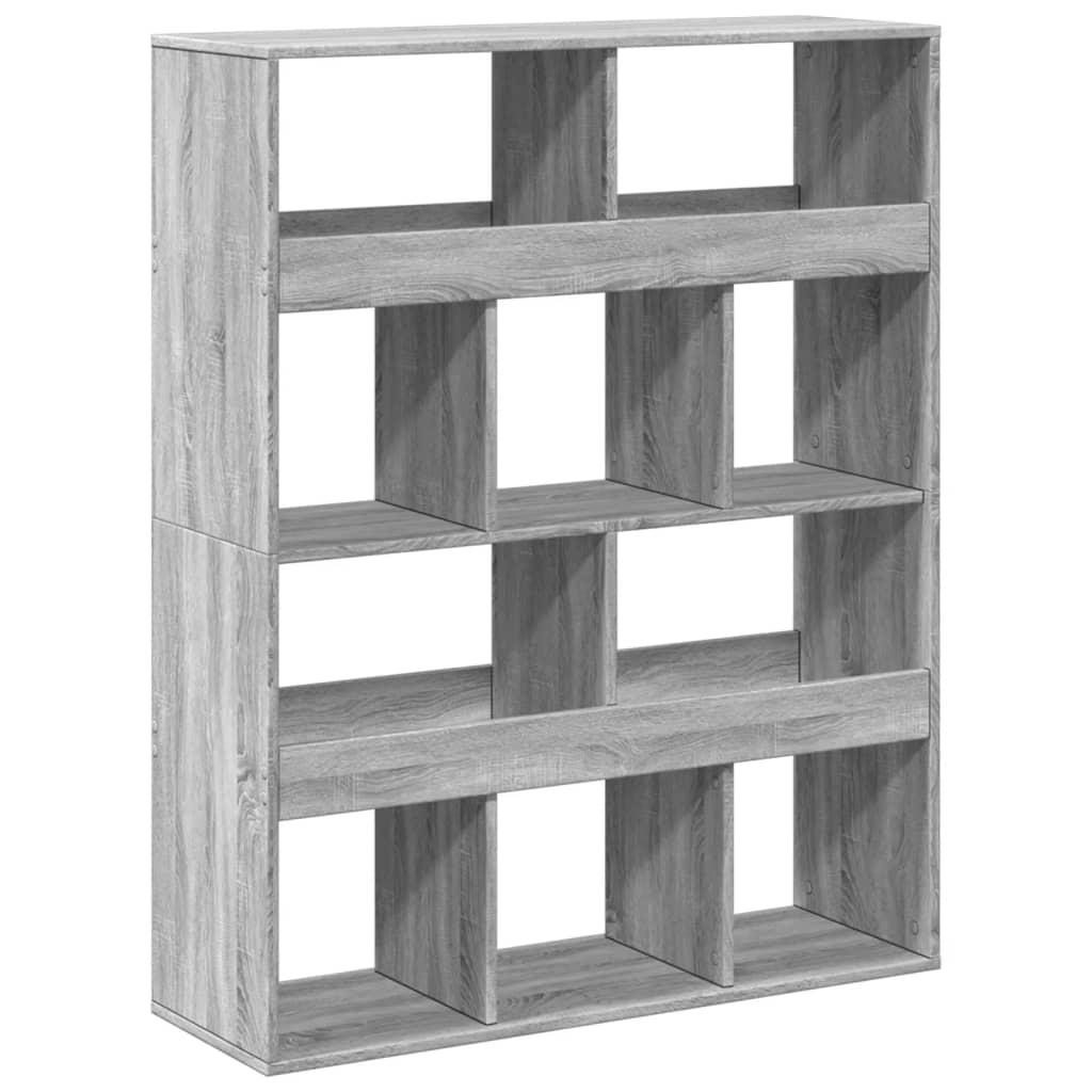 Boekenkast 100x33x125,5 cm bewerkt hout grijs sonoma eikenkleur is nu te koop bij PeponiXL, paradijselijk wonen!